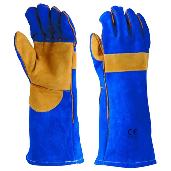 LD-333 Welders Gloves Blue Double Palm