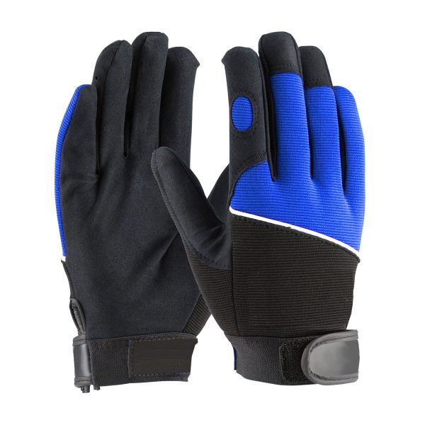 LD-934-B Mechanics Gloves with Blue Back Spandex