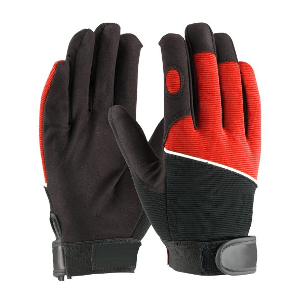 LD-934-R Mechanics Gloves Red Back