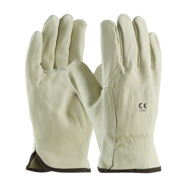 LD-605 Driver Gloves Beige Wing Thumb Cowhide