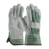 LD-338-GG Work Gloves Green Striped