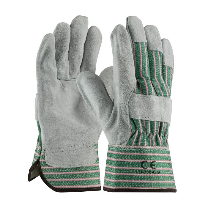 LD-338-GG Work Gloves Green Striped LD-338-GG Work Gloves Green Striped